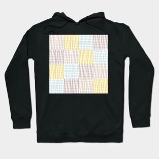 Modern Gingham Checker | pastel pink, blue, and yellow Hoodie